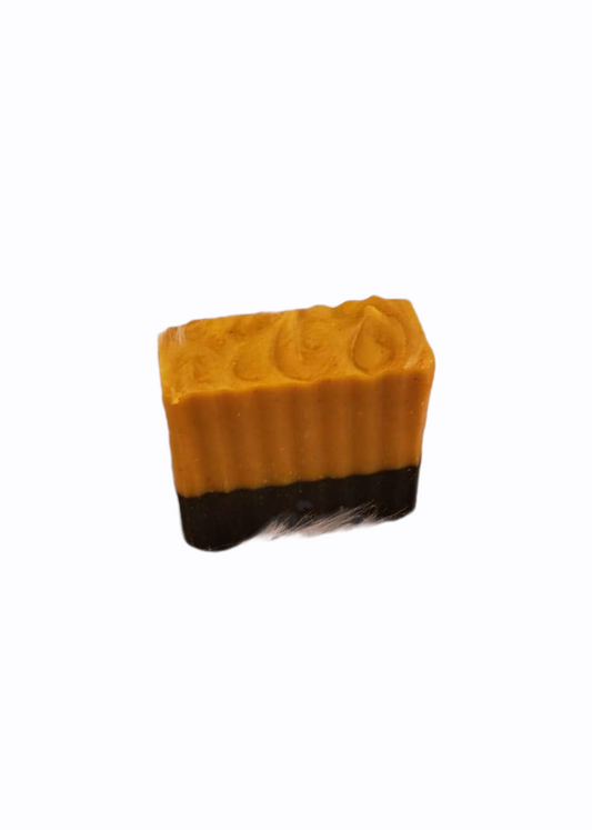 CARROT & TURMERIC & ACTIVATED CHARCOAL  Handmade Natural Soap (unscented) Cold Process