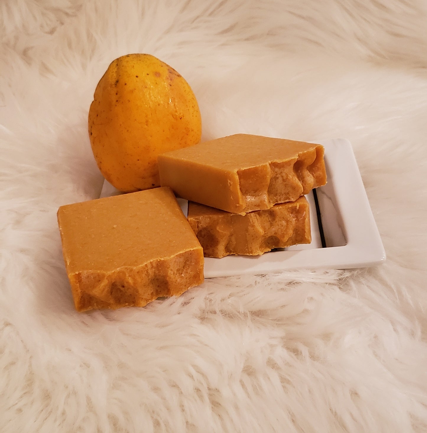 PAPAYA & KOJIC , Handmade Natural Soap, (Scented) Cold Process